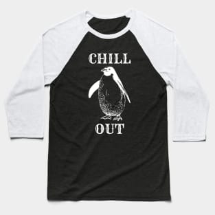 Chill Out Penguin Graphic Baseball T-Shirt